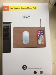Бездротовий зарядний пристрій Qitech Mouse Pad 2 QI Fast Charge Dark Grey (QT-MouseP2dk)