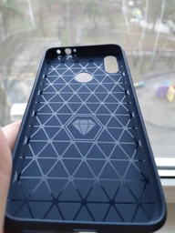 Чохол Lenuo Carbon Fiber для Redmi Note 7 / Note 7 Pro Navy Blue фото от покупателей 1