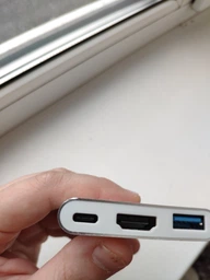 Кабель-перехідник PowerPlant USB Type-C - HDMI/USB Multiport Adapter для MacBook 12, 0.15м