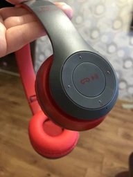 Бездротові Навушники P-47 Bluetooth + MicroSD + FM Радіо Сірий з блакитним (61901TT685) фото від покупців 1