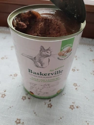 Консерви для котів Baskerville KF Holistic Kalb und Lachs Телятина та лосось 400г фото від покупців 5
