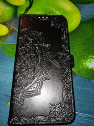 Кожаный чехол-книжка Epik Art Case с визитницей для Xiaomi Redmi Note 8T Бирюзовый фото от покупателей 1