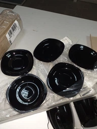 Чорний чайний набір чашок з квадратними блюдцями Luminarc CARINE Black 6х220 мл (p4672) фото від покупців 1