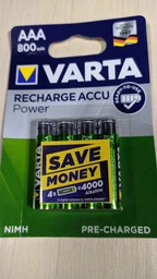Аккумулятор универсальный Varta Longlife Accu AAA 800 мАч BLI 4 Ni-MH(56703101404) фото от покупателей 6