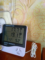 Цифровой Термометр Гигрометр HTC-2 Часы электронные фото от покупателей 19