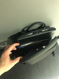 Міський чоловічий чорний SLIM рюкзак BOPAI для ноутбука 15" бізнес класу фото від покупців 1