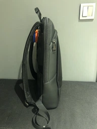 Міський чоловічий чорний SLIM рюкзак BOPAI для ноутбука 15" бізнес класу фото від покупців 2