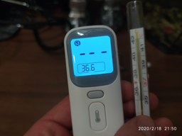 Бесконтактный термометр EleraSmart для детей и взрослых, с функцией измерения температуры воды, еды и других предметов (0000876245С) фото от покупателей 10