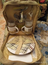 Набор для пикника Time Eco TE-430 Premium Picnic, 4 персоны Синий (6215028111513) фото от покупателей 8