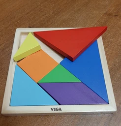 Игра-головоломка Viga Toys Цветной деревянный танграм 7 элементов (55557) фото от покупателей 4