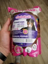 Упаковка влажного корма для собак Леопольд Готовый корм с ягненком курицей и рисом с овощами 500 г х 12 шт (4820185491846-12) фото от покупателей 3