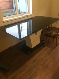 Стеклянный стол Halmar Vesper 160x90x76 см Черный/Белый