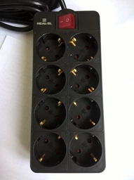Сетевой фильтр-удлинитель Real-El RS-8 Protect 3 м Black (EL122300022)