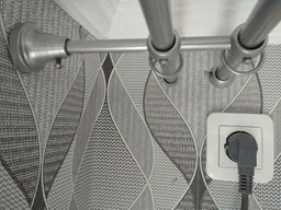 Карниз металлический двойной PLASTIDEA для шторы с крючками (16 - 16) Сатин Болонь 200 см. фото от покупателей 15