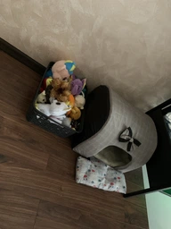 Корзина пластиковая Heidrun с ручками, ротанг 39х29 h13 см Черная (1152_черный)