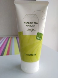 Увлажняющая пенка для умывания лица с экстрактом зелёного чая The Saem Healing Tea Garden Green Tea Cleansing Foam 150 мл