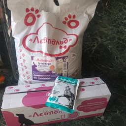 Упаковка влажного корма для кошек Леопольд Готовый обед в соусе с мясом птицы и креветками с овощами 24 шт по 100 г (4820185491822-24) фото от покупателей 8