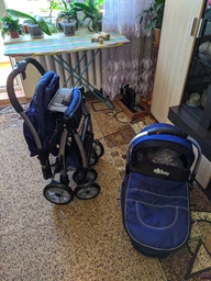 Універсальна коляска 2 в 1 NeoBaby NB703 Синьо-чорна (0703)