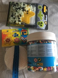 Набір малих полів для термомозаїки Hama Midi 5+ Круг, квадрат і шестикутник (4451) фото від покупців 2
