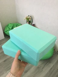 Йога блок (кирпич для йоги) YogaLife EVA-Prop желтый фото от покупателей 4