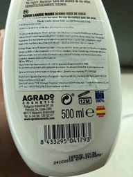 Мило для рук Agrado Dermo Coconut Liquid Кокос 500 мл (8433295041793)