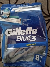 Одноразовые станки для бритья (Бритвы) мужские Gillette Blue 3 Simple 8 шт (7702018429660) фото от покупателей 2
