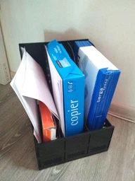 Лоток для бумаг Axent вертикальный на 3 отделения сборный черный (4041-01-A) фото от покупателей 13