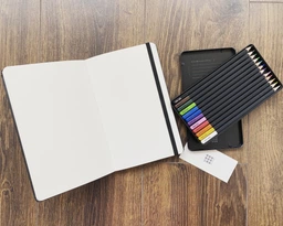 Подарочный набор Moleskine Art Скетчбук 13 х 21 см 104 страницы без линовки + 12 Цветных Акварельных Карандашей (8058647620404) фото от покупателей 2