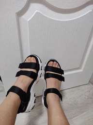 Жіночі сандалі Skechers D`Lites Fresh Catch Black/White 39,5 Чорний 31514-BLK фото от покупателей 1