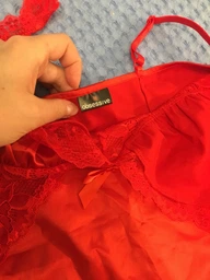 Сорочка атласна Obsessive Secred chemise S/M Червона фото від покупців 2