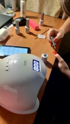 Набір для покриття нігтів гель-лаком Профі + лампа SUN 5 UV/LED 48W White фото від покупців 18