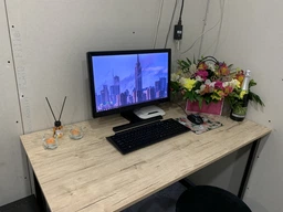 Компьютерный стол Ferrum-decor Дейв 75x140x60 черный ДСП Дуб Сан-Марино 16мм
