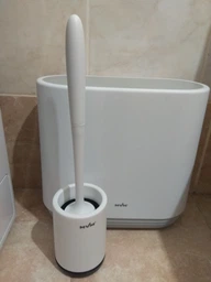 Ёршик для унитаза с силиконовой щеткой MBM HOME BP-13 WHITE/BLACK белый/черный