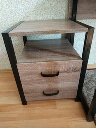 Тумба універсальна Ferrum-decor Вів'єн 2/2 50x41x40 чорний ДСП Дуб Сонома 16мм (XK00112) фото від покупців 16