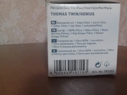 Комплект фильтров Thomas для пылесосов Twin / Genius / Hygiene (787203) фото от покупателей 17