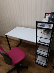 Письменный стол Ferrum-decor Серии Конект c этажеркой 75x120x60 черный ДСП Дуб Сан-Марино 16мм (XK00182)