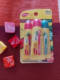 Набір бальзамів для губ Carmex 3-Pack: Tubes (Cherry, Strawberry, Wintergreen) SPF 15 10 г (1480128КР) фото від покупців 1