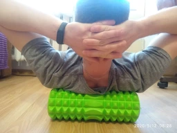 Масажний ролик EasyFit Grid Roller 33 см v.1.2 Чорний фото від покупців 2