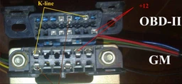 Переходник GM12 12pin на OBD2 16pin для DAEWOO, LANOS, SENS, ВАЗ
