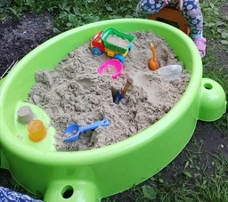 Пісочниця з кришкою - черепашка, 92*66*30 см, зелений, пластик (07-518-1)