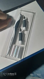 Ручка пір'яна для каліграфії Herlitz Nicewriter Dark Shale 3 змінних пера Чорно-білий корпус (11360286) фото від покупців 4