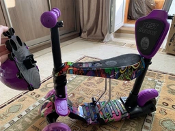 Самокат 5в1 Best Scooter 13400, абстракція, PU колеса, підсвічування коліс