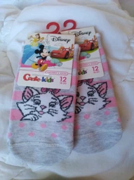 Детские носки хлопковые для девочек Conte Kids Disney 17С-126/1СПМ-450 14 р Серый с розовым (4810226466810)