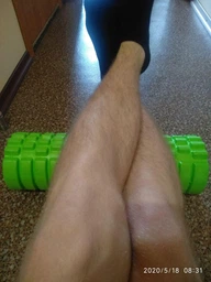 Масажний ролик EasyFit Grid Roller v1.1 33 см синій (ролик-валик для МФР та йоги, масажер для спини, ніг, рук, шиї) фото від покупців 12