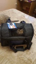 Рюкзак-переноска для собак и кошек Trixie TBag 42 х 29 x 21 см до 8 кг Черный с серым (4011905028828) фото от покупателей 10