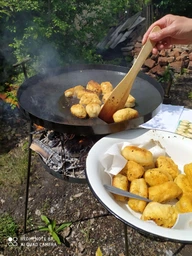 Мангал сковорода 50 см на треноге SHOP PAN из диска бороны + крышка и лопатка фото от покупателей 4