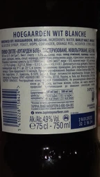 Упаковка пива HoeGaarden Witbier светлое нефильтрованное 4.9% 0.75 л x 6 шт (5410228158424)