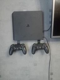 Крепление на стену ViMount PlayStation 4 PS4 SLIM + 2шт держателей для геймпадов Dualshock 4 черный фото от покупателей 10