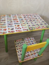 Дитячий столик BabyTable Укр-Анг абетка з 1 стільчиком фото від покупців 3