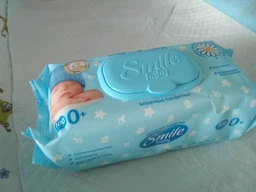 Упаковка влажных салфеток Smile Baby Экстракт ромашки и алоэ 2 пачки по 100 шт (42113908) фото от покупателей 9